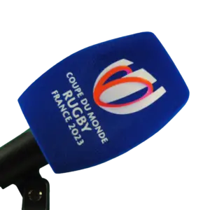Mousse microphone avec impression logo france